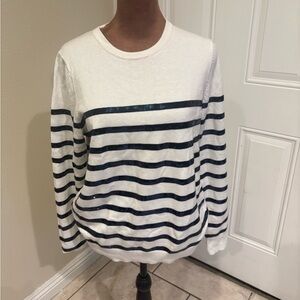 Ann Taylor Elegant White Knit Top